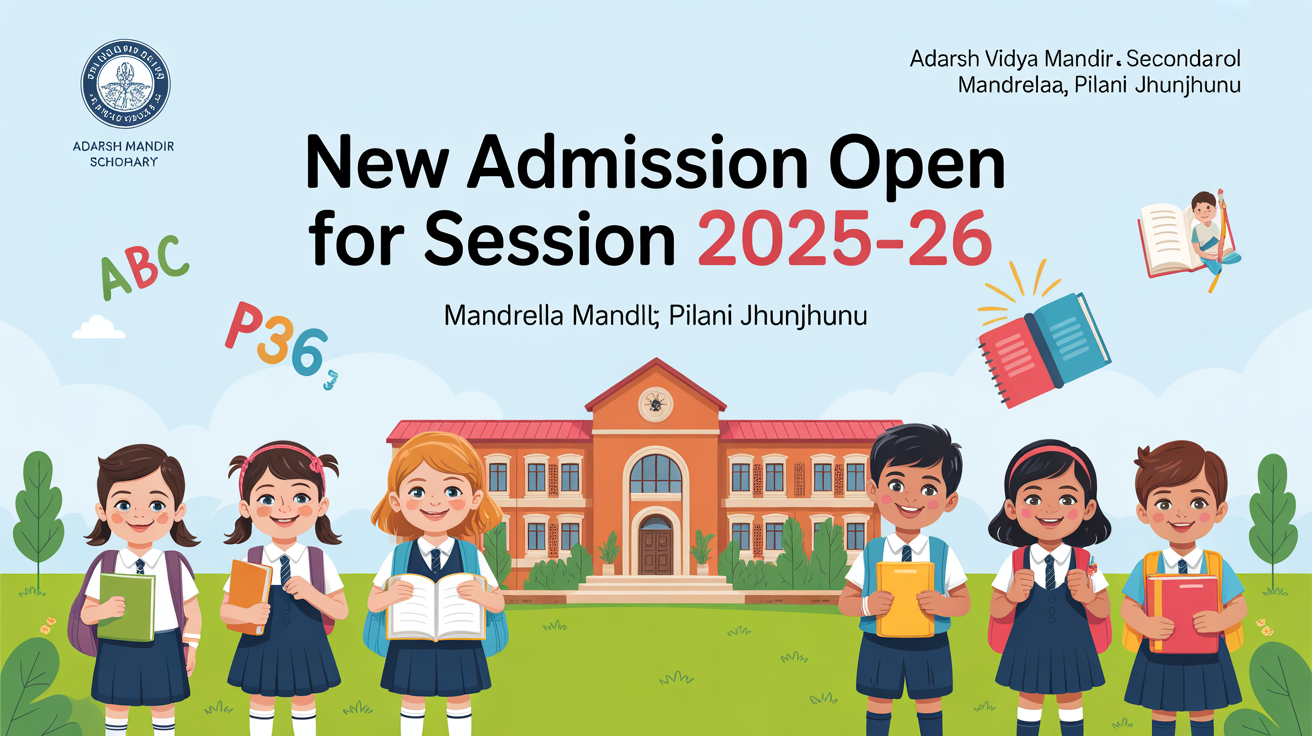 Adarsh Vidya Mandir Secondary School Mandrella Pilani Jhunjhunu Hero Slider - 1