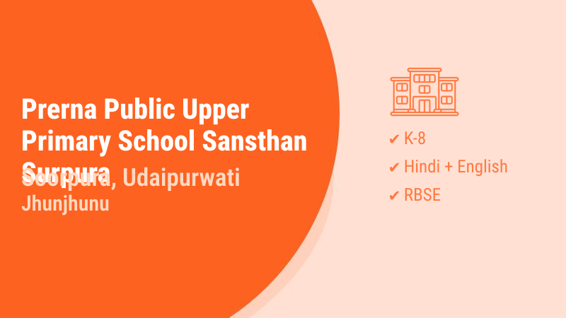 Prerna Public Upper Primary School Sansthan Surpura Udaipurwati Jhunjhunu