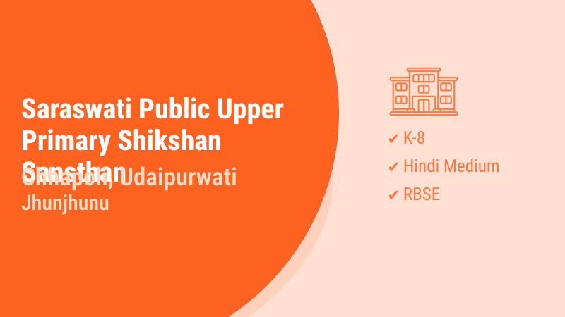 Saraswati Public Upper Primary Shikshan Sansthan Chhapoli Udaipurwati Jhunjhunu