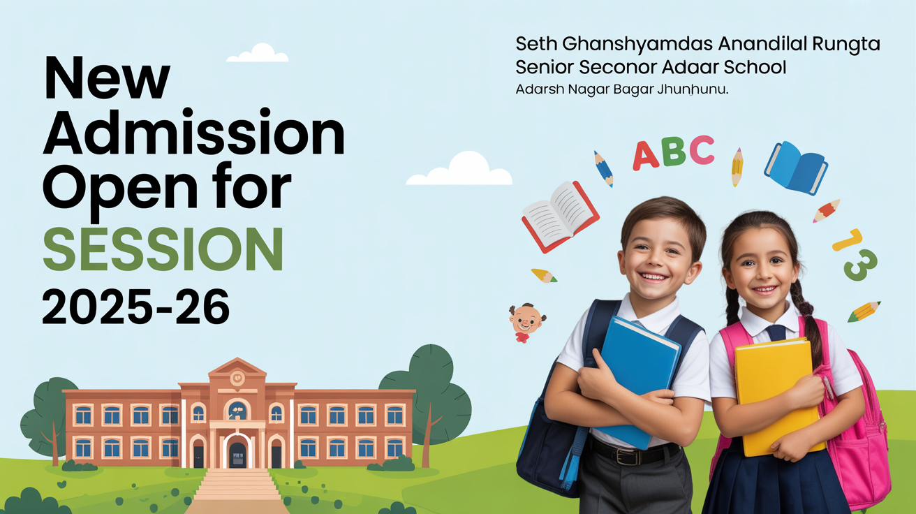 Seth Ghanshyamdas Anandilal Rungta Senior Secondary School Adarsh Nagar Bagar Jhunjhunu Hero Slider - 1