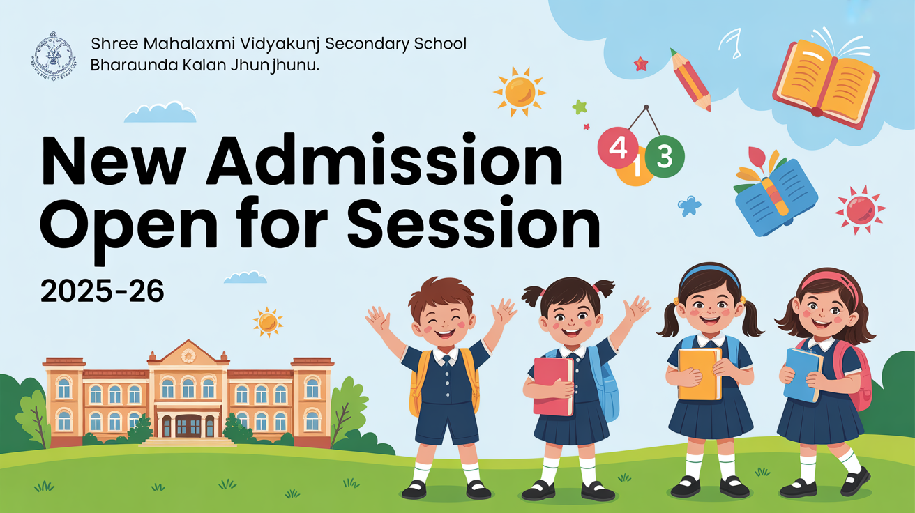 Shree Mahalaxmi Vidyakunj Secondary School Bharaunda Kalan Jhunjhunu Hero Slider - 1