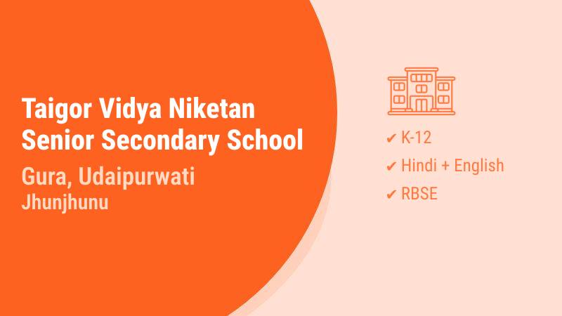 Taigor Vidya Niketan Senior Secondary School Gura Udaipurwati Jhunjhunu