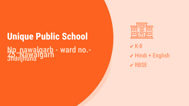 Unique Public School Nawalgarh Jhunjhunu