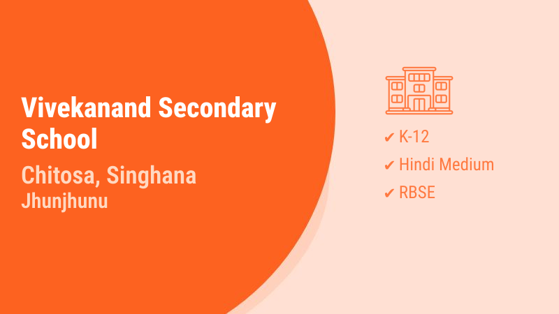 Vivekanand Secondary School Chitosa Singhana Jhunjhunu