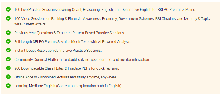 SBI PO Score Booster Batch Prelims + Mains 2026-27 - English - offered by Oliveboard Learning Center  Pune