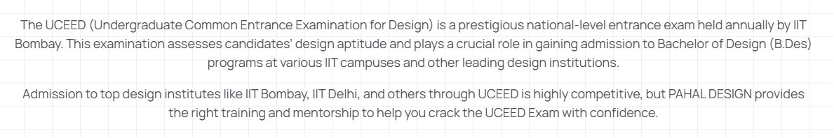 UCEED COURSE - offered by Pahal Design Noida