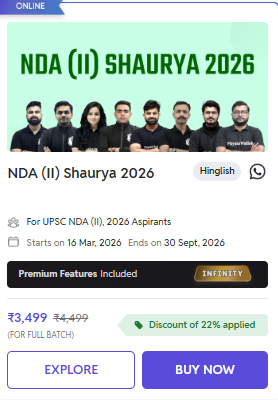 NDA (II) Shaurya 2026 - offered by Physics Wallah NDA Online Coaching