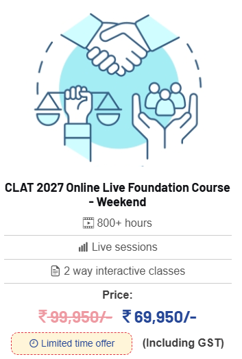 CLAT 2027 Online Live Foundation Course - Weekend - offered by PRATHAM Test Prep Lucknow 