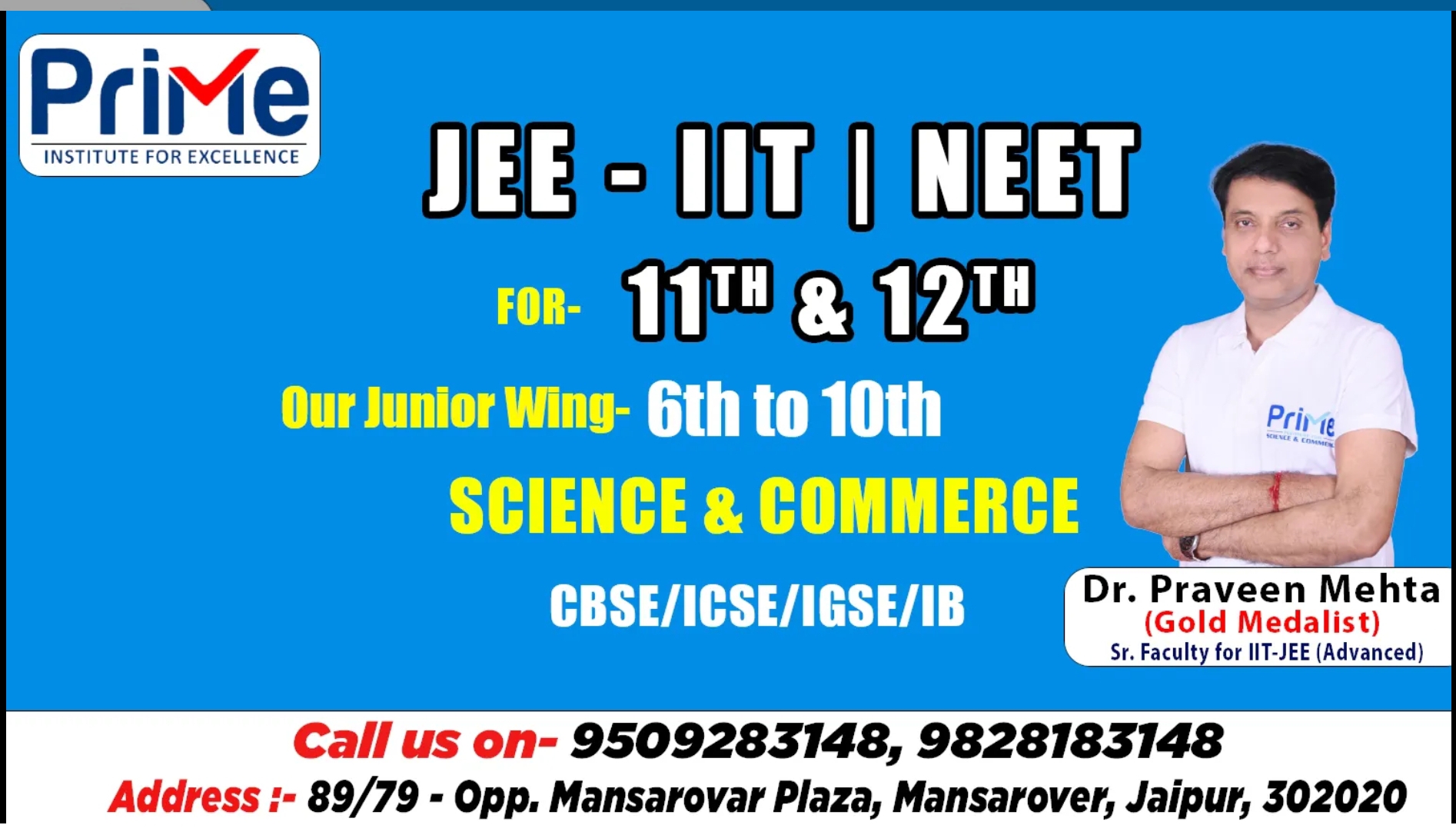 PRIME INSTITUTE For Excellence Jaipur Hero Slider - 1