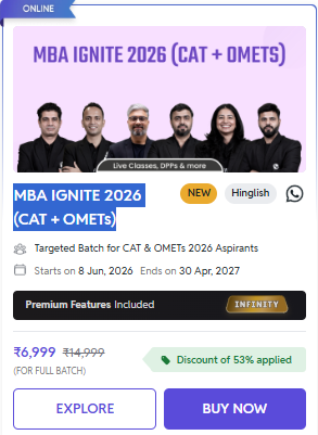 MBA IGNITE 2026 (CAT + OMETs) - offered by Physics Wallah CAT Online Coaching