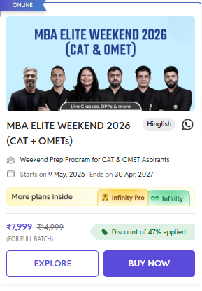 MBA ELITE WEEKEND 2026 (CAT + OMETs) - offered by Physics Wallah CAT Online Coaching