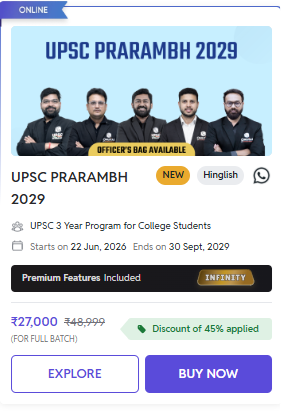 UPSC PRARAMBH 2029 - offered by Physics Wallah UPSC Online Coaching