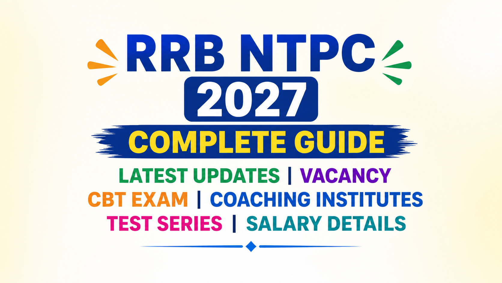 RRB NTPC 2027 Complete Guide: Latest Updates, Vacancy, CBT Exam, Coaching Institutes, Test Series & Salary