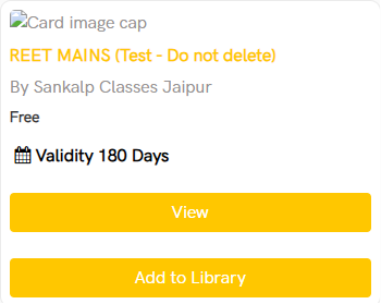 REET MAINS (Test - Do not delete) - offered by Sankalp Coaching Jaipur 