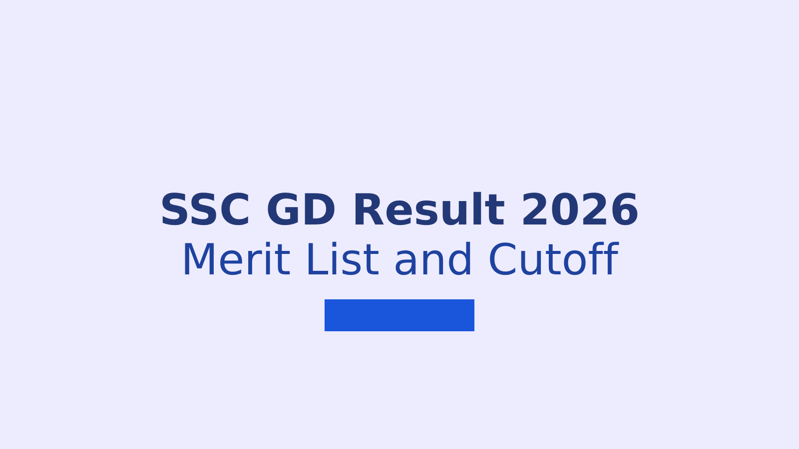 SSC GD Result 2026: Check Merit List, Scorecard and Expected Cutoff