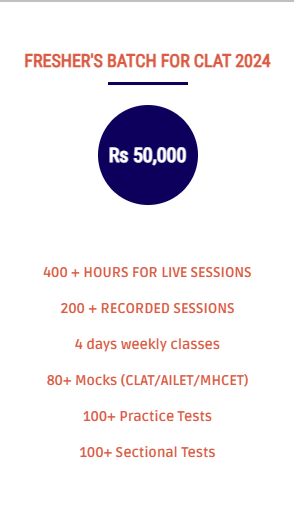 FRESHER'S BATCH FOR CLAT 2024 - offered by Success Ahead Education Services Bhopal