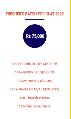 FRESHER'S BATCH FOR CLAT 2027 - offered by Success Ahead Education Services Bhopal