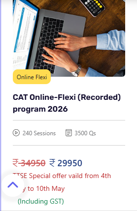 CAT Online-Flexi (Recorded) program 2026 - offered by T.I.M.E Lucknow