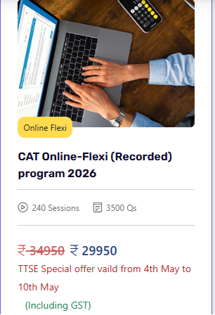 CAT Online-Flexi (Recorded) program 2026  - offered by T.I.M.E. Raipur