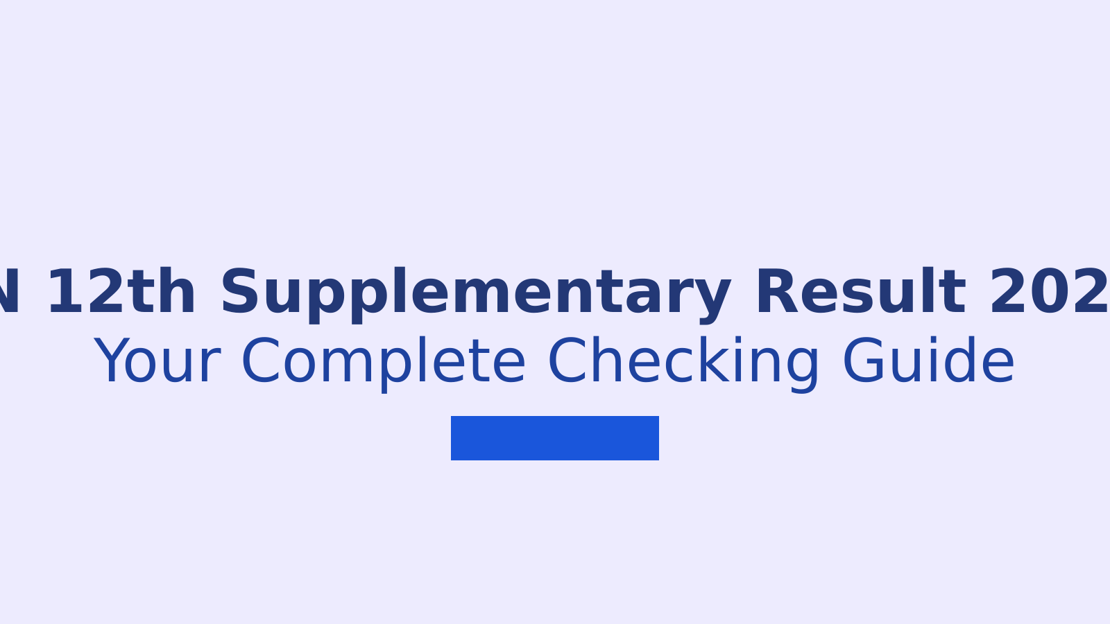 Tamil Nadu 12th Supplementary Result 2026: Complete Checking Guide