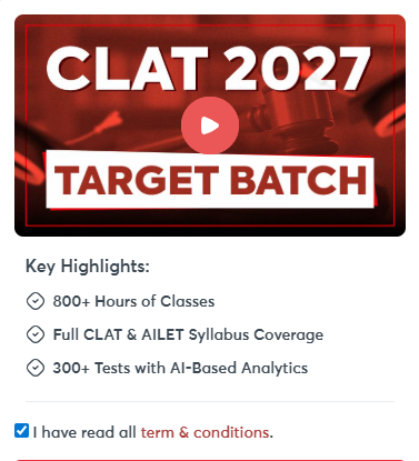 CLAT 2027 Target Batch - offered by Tarkashastra  Pune 
