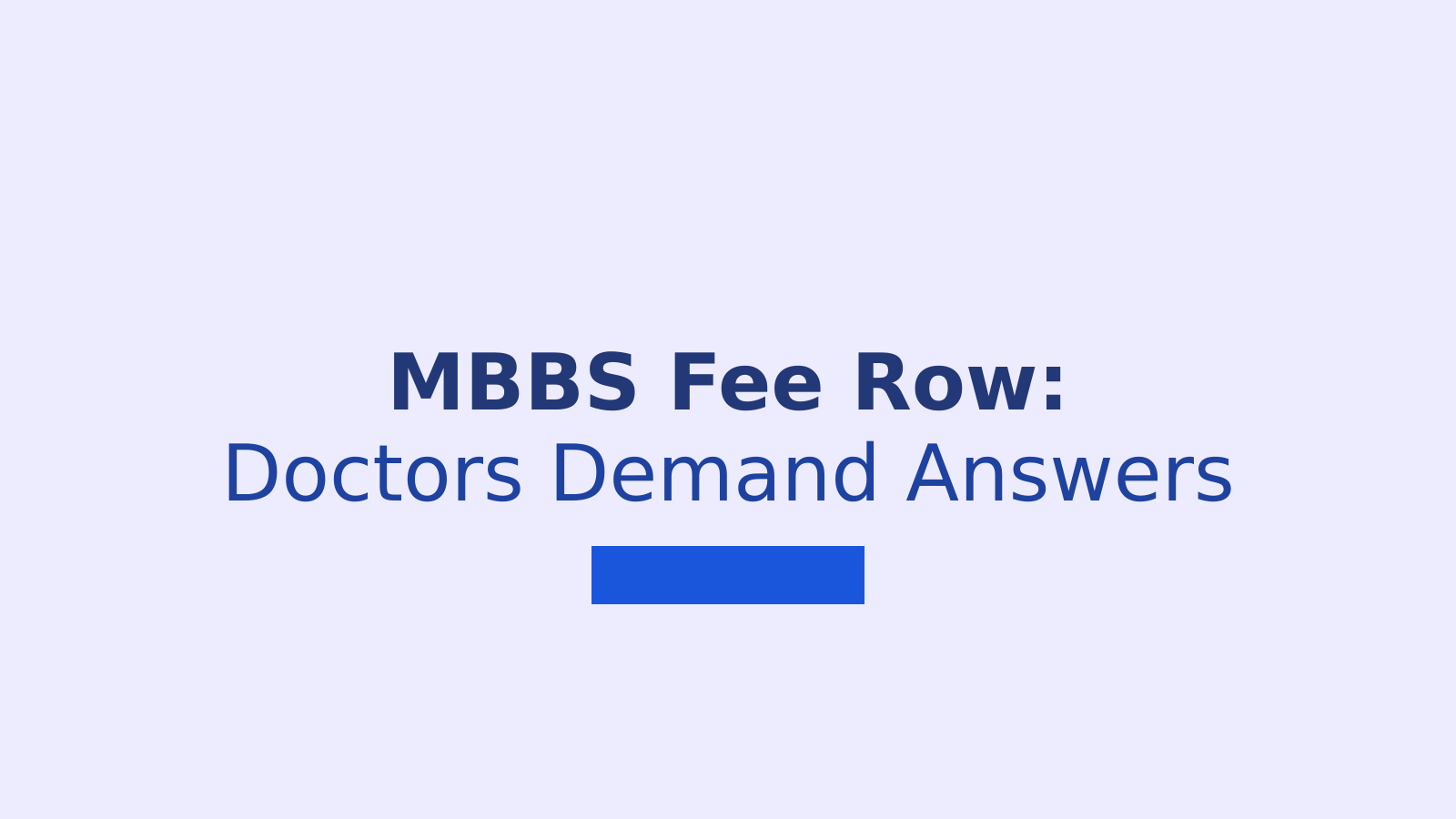 Telangana Doctors Body Flags Illegal MBBS Fee Collection At Private College
