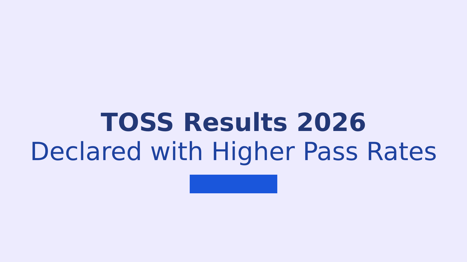 Telangana Open School SSC and Intermediate Results 2026: Pass Percentage Increases