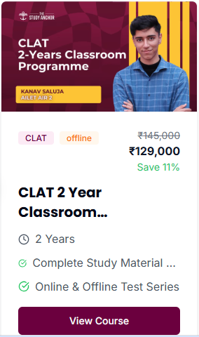 CLAT 2 Year Online Programme - offered by The Study Anchor Faridabad