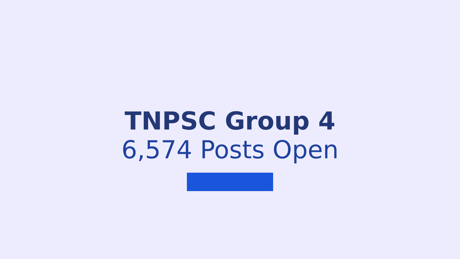 TNPSC Group 4 Recruitment 2026: 6,574 Posts, Dates and Rules