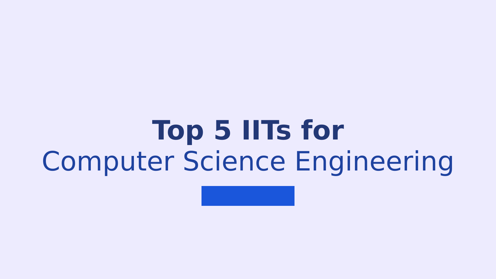 Top 5 IITs for Computer Science Engineering: A Complete Guide for Indian Students