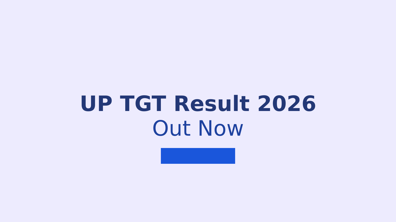 UP TGT Result 2026: Check Merit List for 3539 Teacher Posts