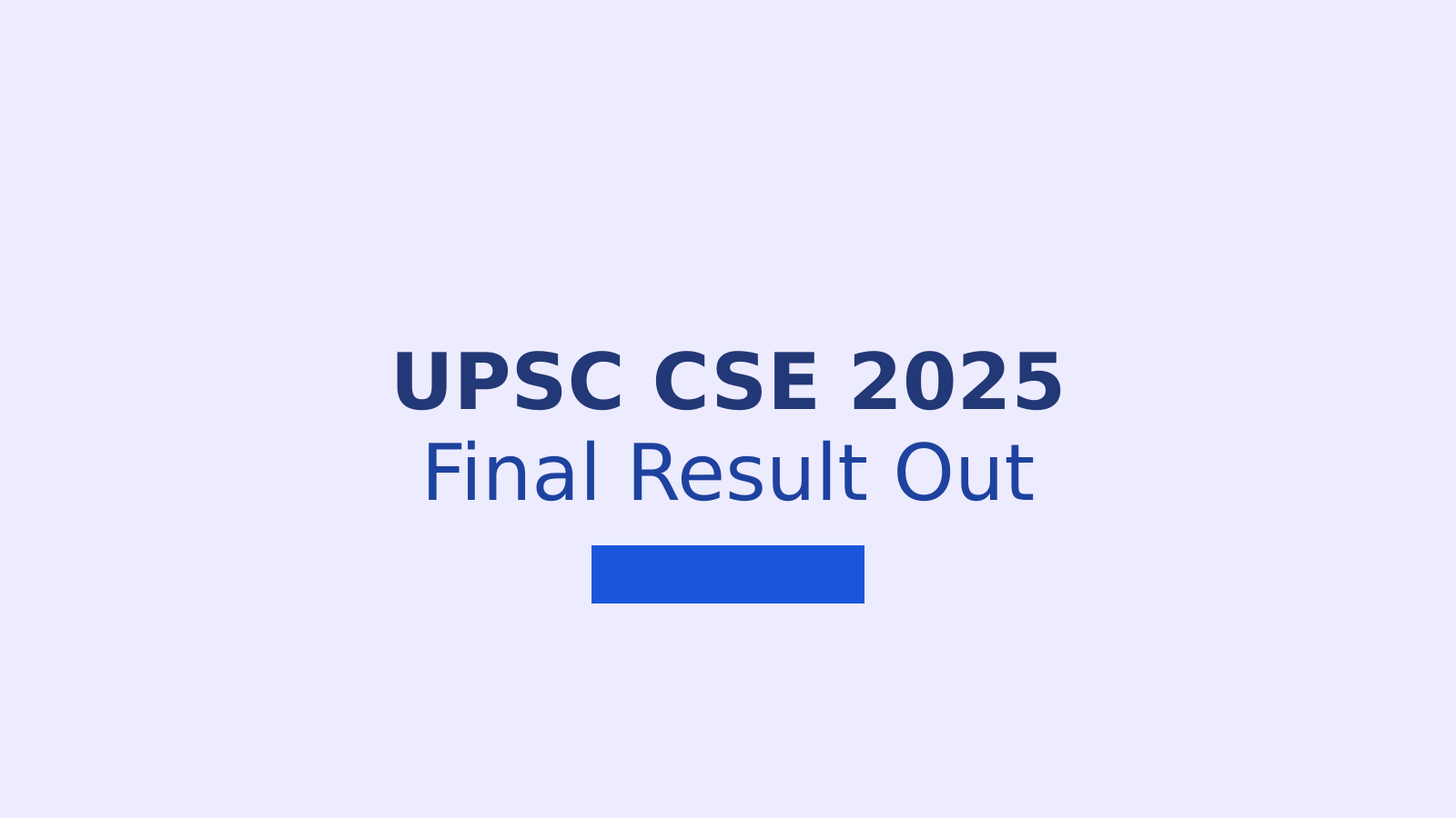 UPSC CSE 2025 Final Result: Anuj Agnihotri ने किया टॉप, 958 Candidates हुए सफल