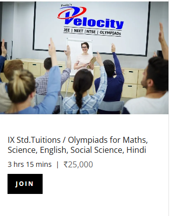 IX Std.Tuitions / Olympiads for Maths, Science, English, Social Science, Hindi - offered by Velocity Institute Faridabad 