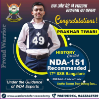 Warriors Defence Academy Lucknow Topper Student 1 Photo